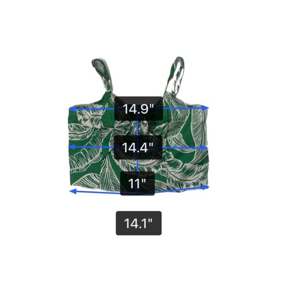 Rachel Zoe Womens Green Linen Rayon Leaf Print Crop Top & Wrap Skirt Set XS 2pc - Picture 15 of 16